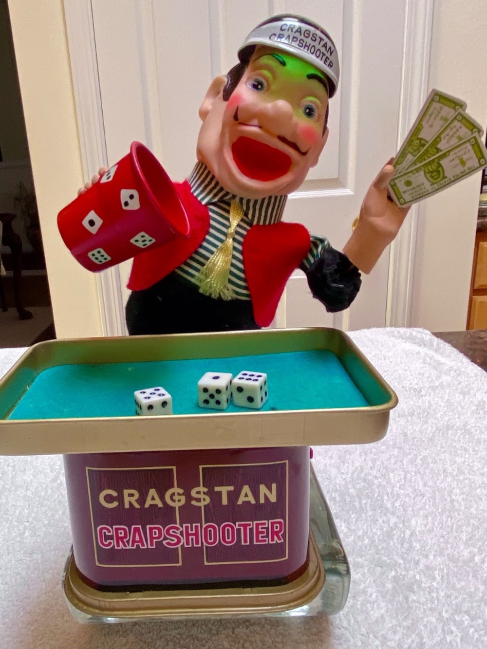 Vintage Cragstan Crapshooter Toy. In Original Box.